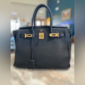 Luxurious Black Leather Satchel
